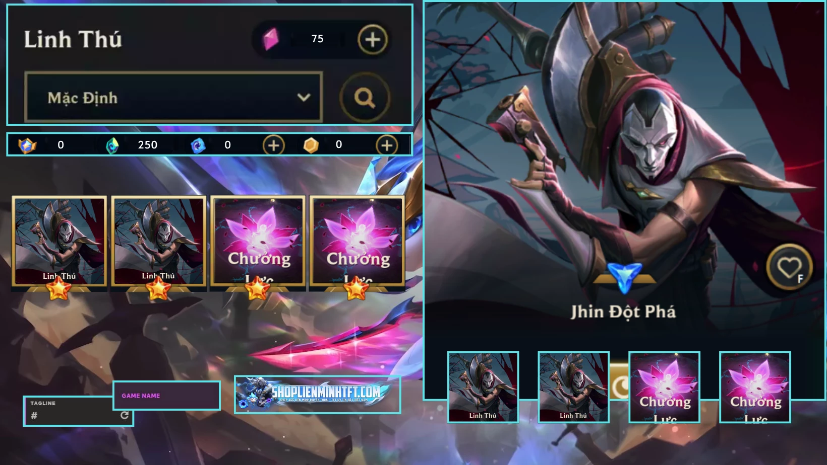JHIN ĐỘT PHÁ KÈM CHƯỞNG ACC CLONE